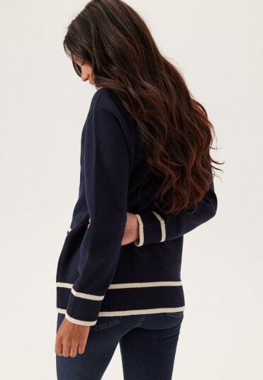 Gant Contrast Knit Cardigan
