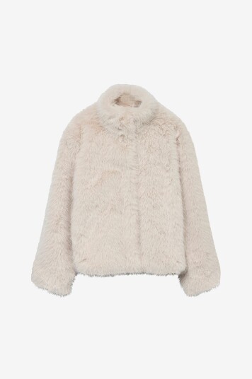 Vero Moda Fuskepels vmMonroe Short Jacket Grå Vero Moda Fuskepels vmMonroe Short Jacket Grå