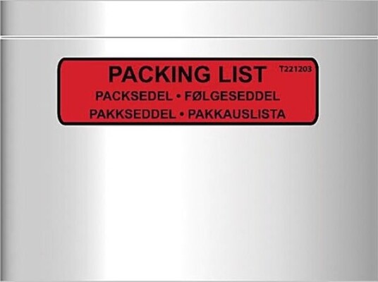 Følgeseddellomme C6 Med Tryk Value Range 1000 Stk.