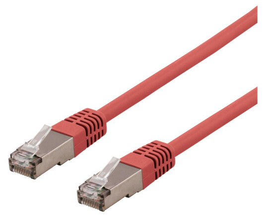 Deltaco Cat6 S/FTP 5m koblingskabel RJ-45 Halogenfri Rød