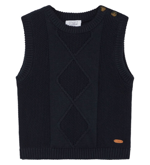 Hust and Claire Vest Strikk Perrie Navy Hust and Claire 74 Vest Blå Hust and Claire Vest Strikk Perrie Navy Hust and Claire 74 Vest Blå