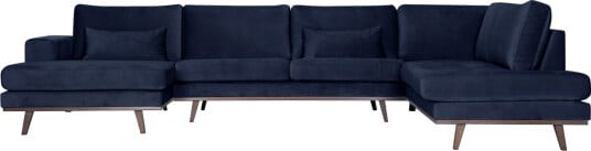 Soffadirekt STOCKHOLM U sofa Høyre Velvet Edition Blå Mørk blå Soffadirekt STOCKHOLM U sofa Høyre Velvet Edition Blå Mørk blå