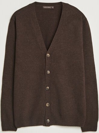 Oscar Jacobson Eduardo Wool Cardigan Brown