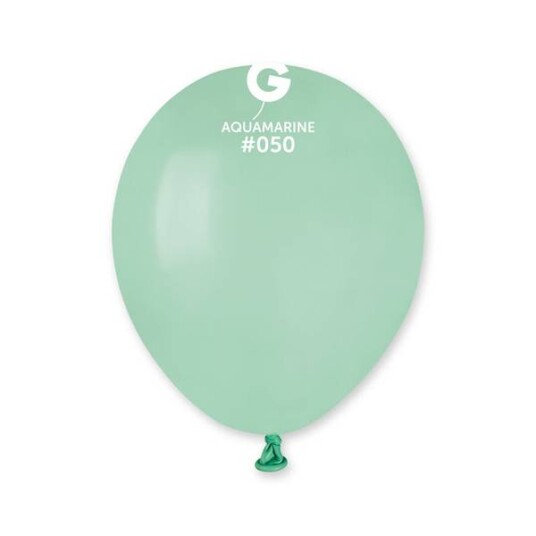 050 Gemar lateksballonger akvamarine / Aquamarine 13cm 100stk