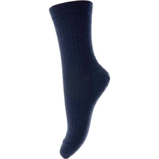 Mp Danmark Navy 718 Wool rib socks 37-39