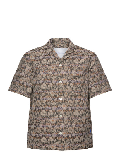 Garment Project Camp Collar Shirt   Earth Flower   Brown   M