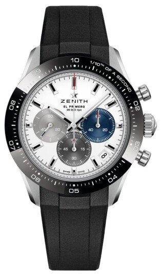 Zenith Herreklokke 03.3100.3600 69.R951 Chronomaster Sport Hvit/Gummi