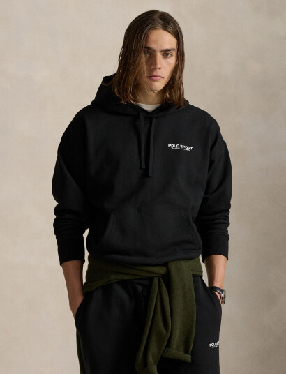 Polo Ralph Lauren Relaxed Fit Polo Sport Fleece Hoodie - Black - L