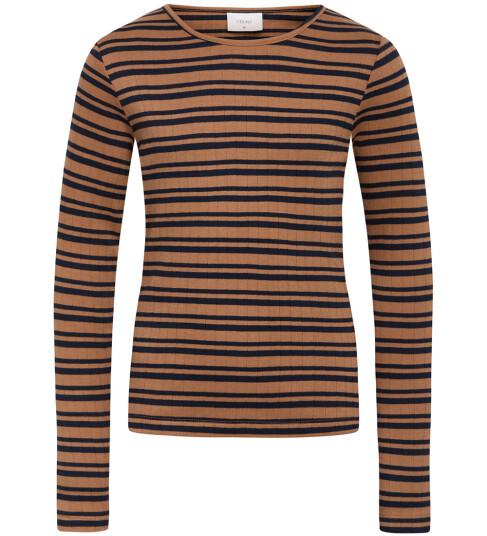 Grunt Genser Rib Dopin Kaffe Stripe Grunt 12 år 152 Genser Brun Svart