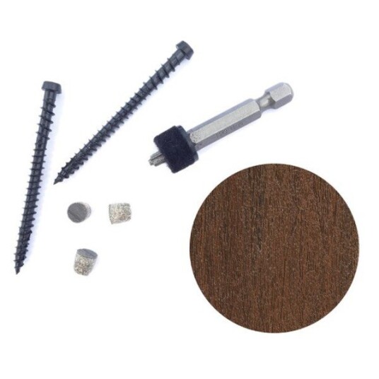 Fiberon Skruer cortex burnt umber 25 stk skruer, plugger og bits