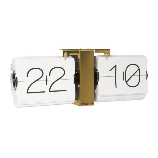 KARLSSON Flip Clock No Case   Gold   36X8.5X14CM