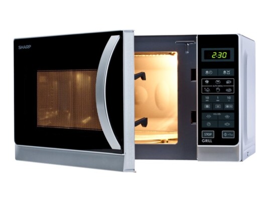 Sharp R-642InW Mikrobølgeovn Med Grill 20 Liter 800 W Sølv