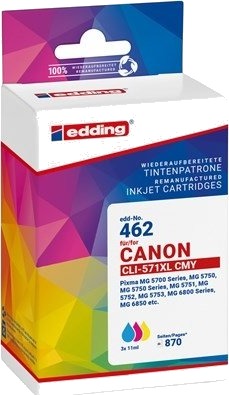 Edding Edd-462, Cyan, Fiolblå, Gult, 11 Ml, 3 Stykker, 870 Sider, Multipakke