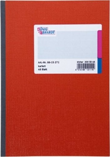 König & Ebhardt Notebok 8615271 Karriere Rød   48 Ark Din A5