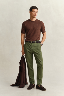 Gant Klassiske chinos i slim fit DRY HERB GREEN 3632