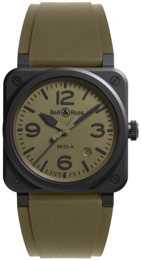 Bell & Ross Herreklokke BR03A MIL CE/SRB BR 03 Military Bell & Ross Herreklokke BR03A MIL CE/SRB BR 03 Military