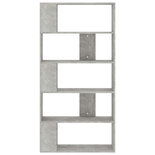 vidaXL Bokhylle/Romdeler betong gr? 80x24x159 cm sponplate