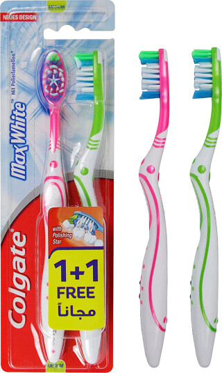 Colgate Tannbørster 2 stk. Max White Medium