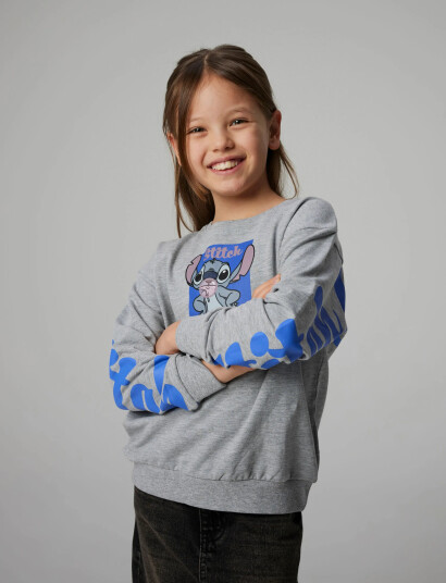 name it Nkfakira Stitch Rlx Sweat Bru Wdi Grey 122-128 name it Nkfakira Stitch Rlx Sweat Bru Wdi Grey 122-128