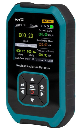 Joy-iT JT-RAD01, Digital, Svart, Turkos, Batteri, Litium-Ion (Li-Ion), 77 mm, 122 mm