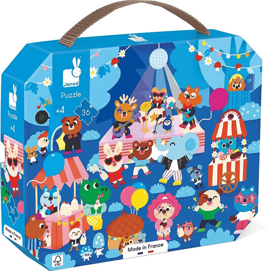 Janod Janod - Party Time Puzzle - 36 Pcs - Multi/patterned - ONE SIZE