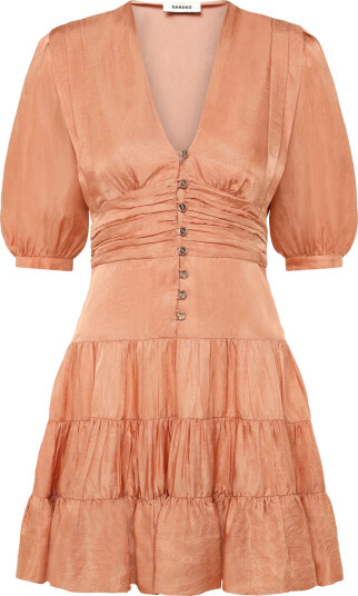 Sandro Mylene Short Dress Orange 34 Sandro Mylene Short Dress Orange 34