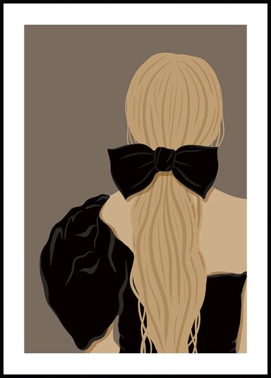 Woman with Black Bow Plakat Plakat / 30x40cm Woman with Black Bow Plakat Plakat / 30x40cm