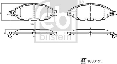 FEBI BILSTEIN 1003195 Bremseklosser FEBI BILSTEIN 1003195 Bremseklosser