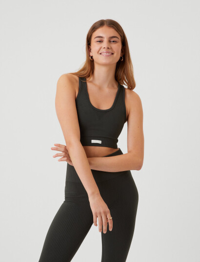Björn Borg Studio Low Seamless Bra   Grey   L XL