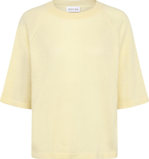 Davida Cashmere Raglan Oversized Sweater Loose Tension Yellow L