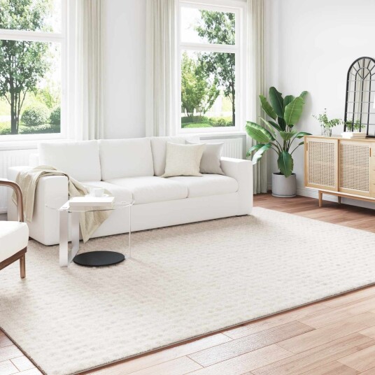 Områdetepper Rektangulær SIROLO Krem 280 x 200 cm Polyester Områdetepper Rektangulær SIROLO Krem 280 x 200 cm Polyester