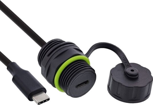 Inline Usb C Kabelkobling Ip68 Skjermet Hunn Til Plugg 50 Cm 69927O