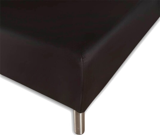 Borg Living Fasonglaken - 100% Bomullssateng - Svart - 90x210x30 cm