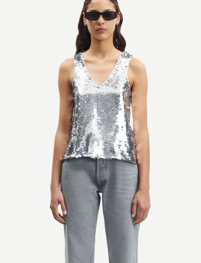 Samsøe Samsøe Lykke Top 15036 - Silver - XS