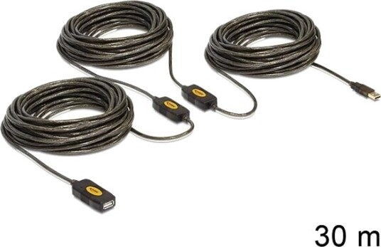 Delock Extension cable USB 2.0 - USB-forlengelseskabel - USB til USB - 30 m Delock Extension cable USB 2.0 - USB-forlengelseskabel - USB til USB - 30 m