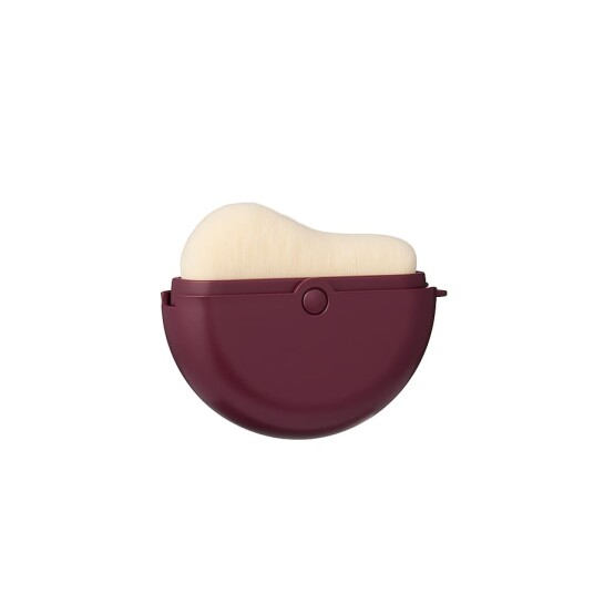 Compact Makeup Brush Burgundy