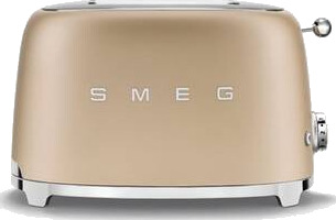 Smeg 50s Brødrister Champagne TSF01 2 Skiver med Bagelfunksjon