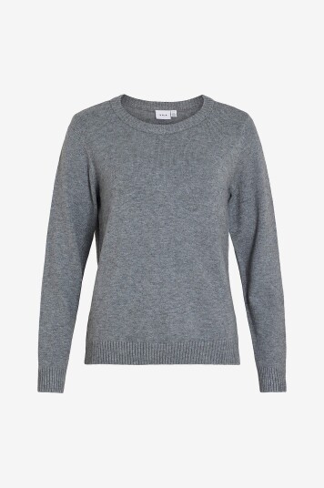Vila Pullover viRil L/s O neck Knit Top Grå