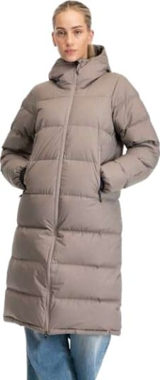 Bergans Urban Down Kåpe Dame Rock Taupe XL med RDS-sertifisert Dunjakkefyll