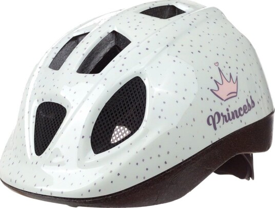 Polisport Crown Barnesykkelhjelm - XS (46-53 cm), justerbar passform, lav vekt - Hvit
