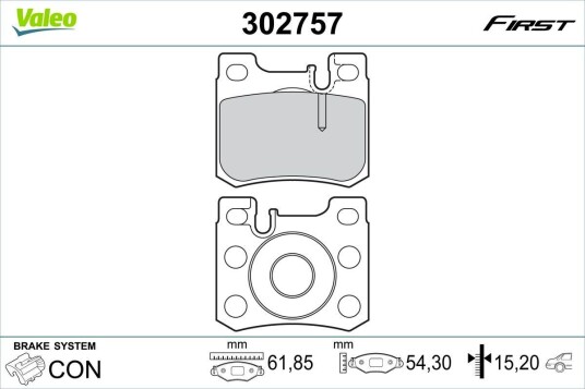 Bremseklosser VALEO 302757