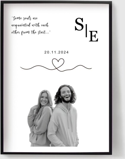 Personalisert Plakat Sjelevenn Sitat med Foto
