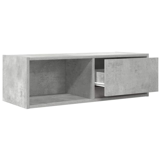 TV benker 2 stk betonggrå 80x31x25,5 cm konstruert tre TV benker 2 stk betonggrå 80x31x25,5 cm konstruert tre