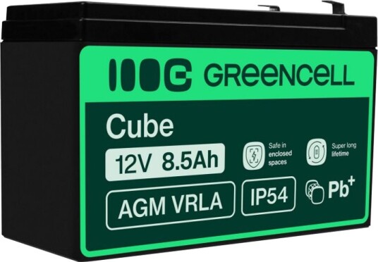 Green Cell AGM VRLA 12V 8,5Ah vedlikeholdsfritt batteri Green Cell AGM VRLA 12V 8,5Ah vedlikeholdsfritt batteri