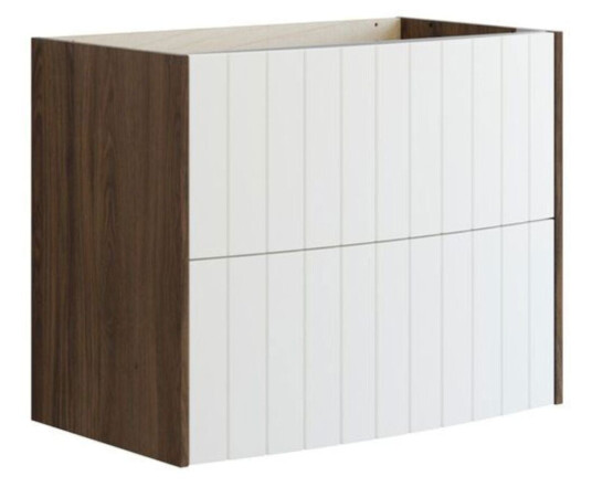 Dansani Inzo Vintage Rillet Servantskap   Buet Brun Eik/hvit Matt / 80cm
