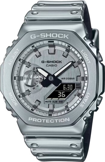 Casio Herreklokke GM 2100YM 8AER G Shock Sølvfarget/Resinplast Ø44 Casio Herreklokke GM 2100YM 8AER G Shock Sølvfarget/Resinplast Ø44