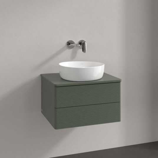Villeroy & Boch Antao Servantskap med 2 skuffer 60x50x36 cm m/lys Grønn Matt Villeroy & Boch Antao Servantskap med 2 skuffer 60x50x36 cm m/lys Grønn Matt