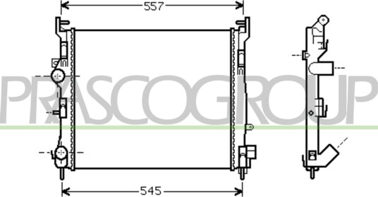 Radiator, motorkjøling PRASCO RN322R011