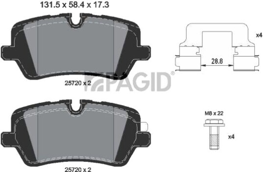 PAGID T2242N Bremseklosser PAGID T2242N Bremseklosser