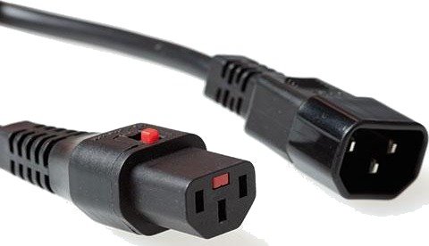 ACT Strømkabel C13 C14 - 1,5 m IEC Lock 3 × 1,00 mm² Sort